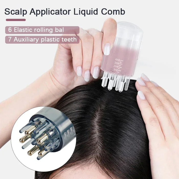 Scalp Applicator Liquid Comb for Hair Scalp Treatment Essential Oil Liquid Guiding Massager Comb Hair Growth Serum Oil Apply