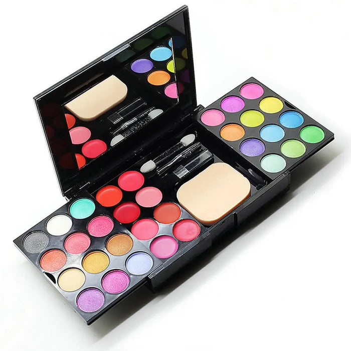 24 Colors Eyeshadow Palette Three-layer Book Makeup Glossy Colors Cosmetic Fine Matte Long-lasting And Shadow Glitter Eye E1H7