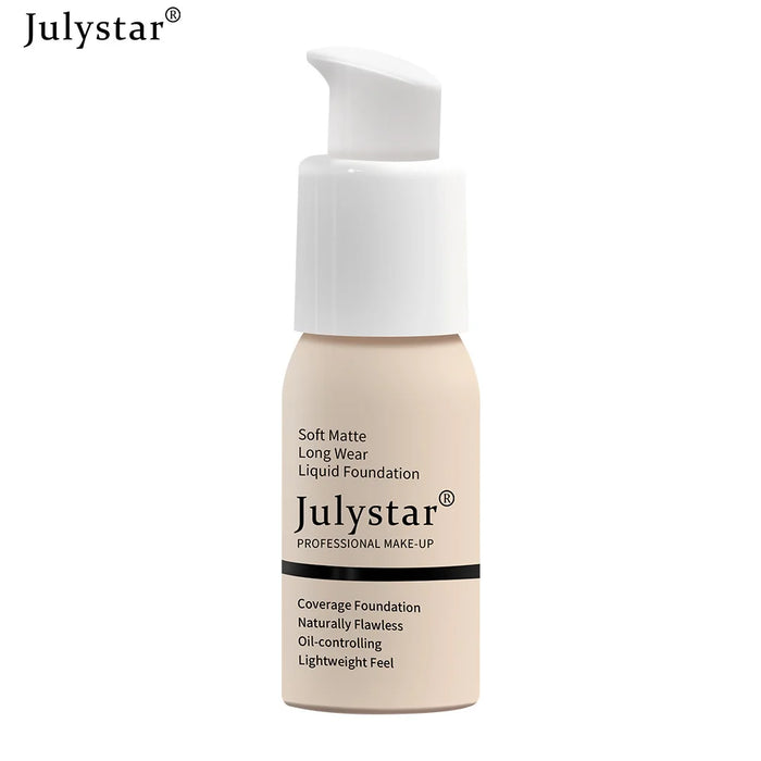 Julystar 10 Colours Matte Moisturising Finishing Foundation Waterproof Long Lasting No Makeup Removal Face Concealer Powder