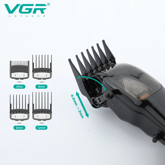 VGR Hair Clipper Professional Hair Cutting Machine Cordless Hair Trimmer Electric Barber Haircut Machine Trimmer for Men V-653