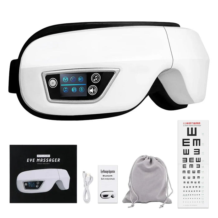 Eye Massager With Heat Smart Airbag Vibration Eye Care Compress Bluetooth Eye Massage Relax Migraines Relief Improve Sleep