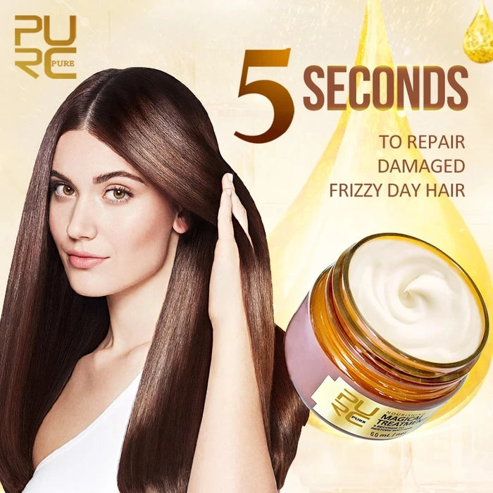 PURC Magical Hair Mask 5 Seconds Repair Damage Frizz Keratin Treatment Cream Argan Oil Soft Shiny Smoothing For Hair Care 5PCS