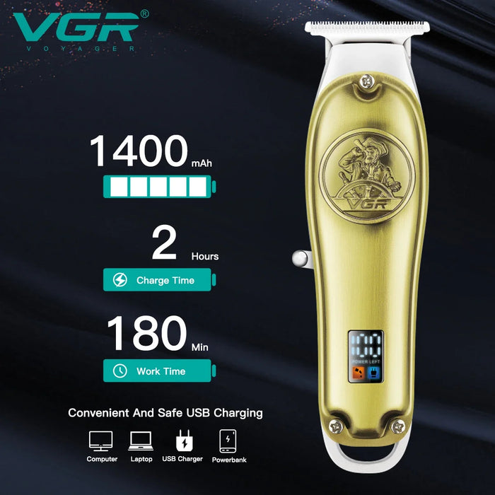 VGR Hair Clipper Cordless Hair Cutting Machine Electric Hair Trimmer Barber Professional Clippers Metal Trimmer for Men V-920