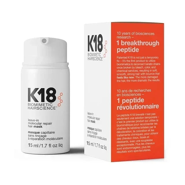 50ML K18 Leave-In Molecular Repair Hair Mask Damage Restore Soft Hair Deep Repair Keratin & Scalp Treatment Hair Care Condition