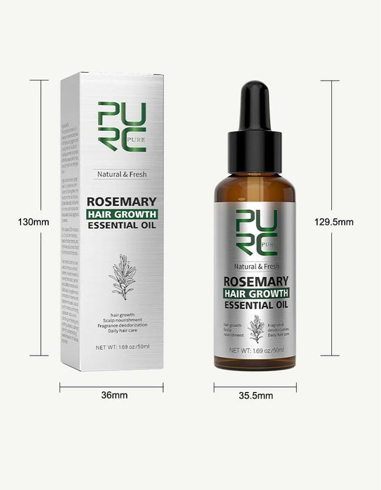 PURC Rosemary Oil For Hair Growth Set Hair Loss Treatment Fast Growth Thicken Oil Kits Ginger Hair Growth Products for Men Women