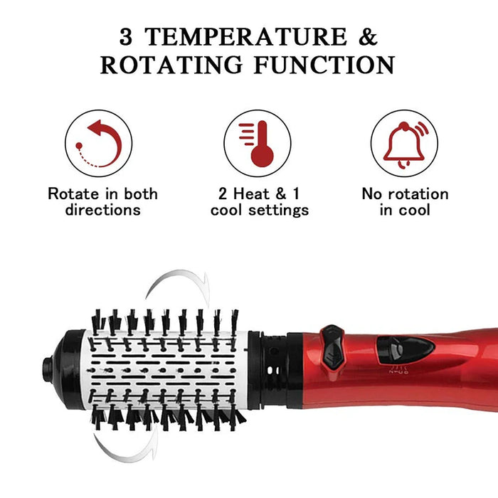 Hot Air Brush 2 In 1 Styler Rotary Head Professional One Step Hair Volumizer Brush Hair Dryer And Straightener Sets