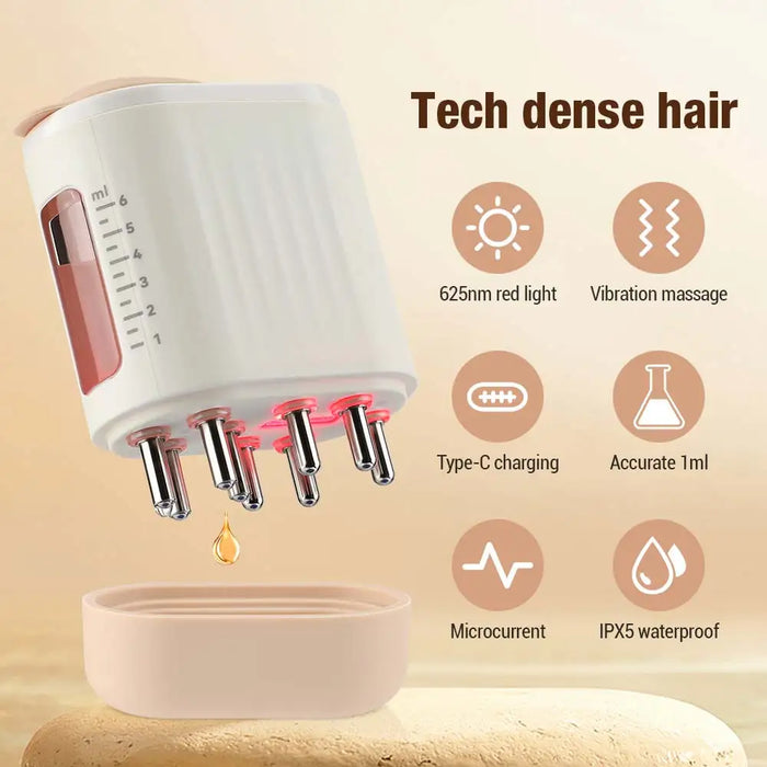 Electric Vibration Massage Comb Scalp Medicine Applicator Essential Oil Liquid Guide Comb Head Massager Brush