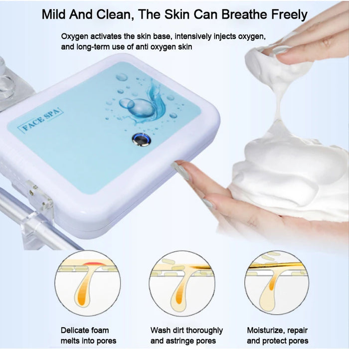 Magic Oxygen Bubble Machine Deep Clean Tender White Skin Cleansing Mites Beauty Facial Rejuvenation Japan Management Device