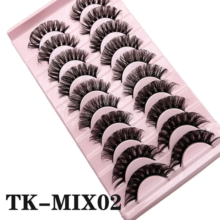 Russian Strip Lashes Makeup Lashes 25mm 3D Mink Volume Fluffy Natural False Eyelashes Thick Dramatic Mink Eyelashes Wholesale