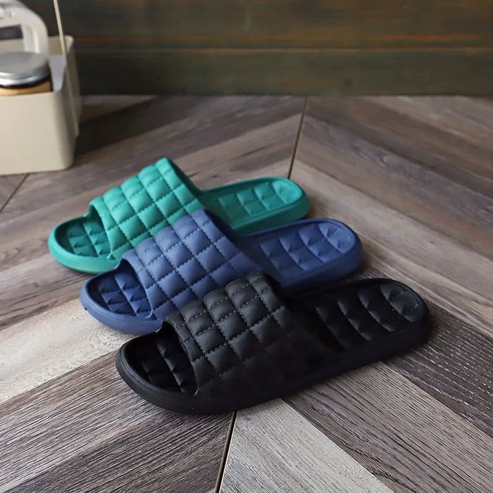 Summer Unisex Family Bathroom Slippers Men Home Indoor Eva Light Dripping Slippers Soft Non-Slip Hotel Outdoor Women Slippers