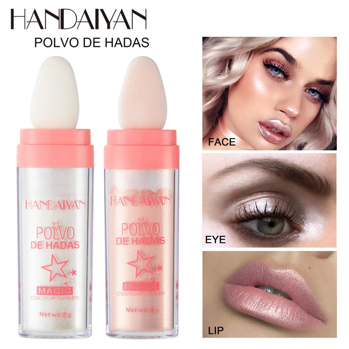 HANDAIYAN Makeup Fairy High Gloss Pat Powder Three Dimensional Powder Brightening Set Powder Powder Blusher High Gloss Powder