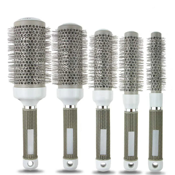 6 Size Hair Brush Nano Hairbrush Thermal  Round Barrel Comb Hairdressing Hair Salon Styling Drying Curling