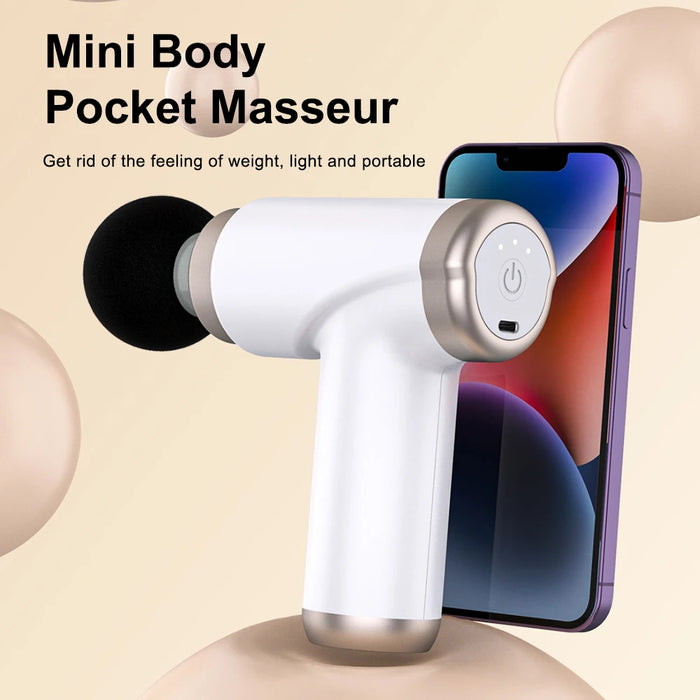 3 Gear Mini Fascial Massage Gun Electric Deep Muscle Tissue Relaxation Neck Back Body Compression Massager Portable Fitness Tool