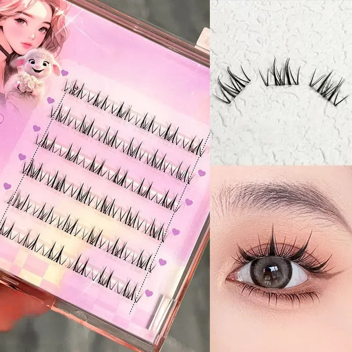 New Manga Lashes Wheat Eyelash Clusters Natural False Eyelashes Thick Fake Eyelashes Eyelashes Extensions Daily Makeup