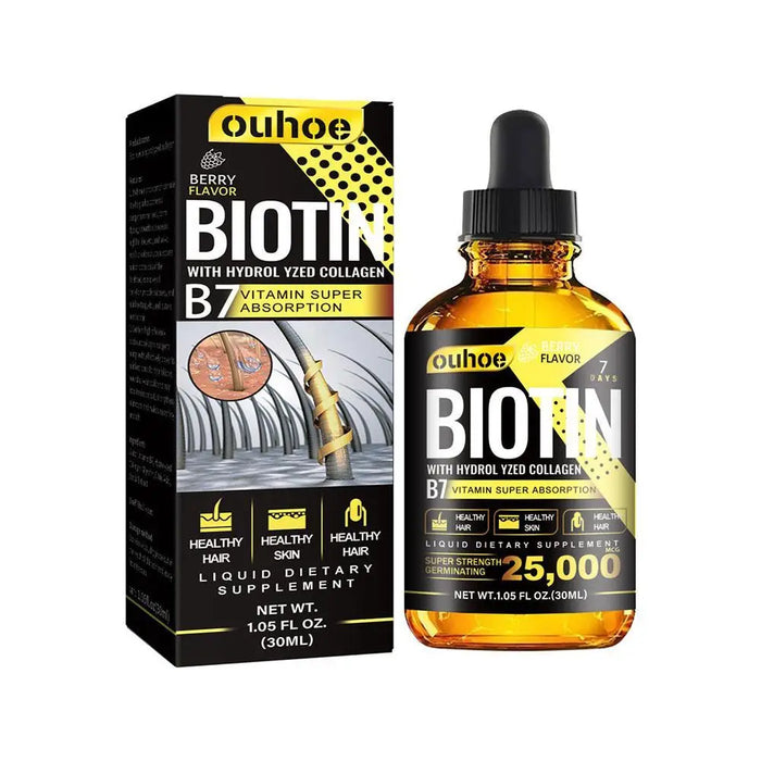 Nutrition Biotin Liquid Drops Essential Oil Collagen B7 Vitamin Oil Trengthen Hair Root Anti Hair Weak Treatment