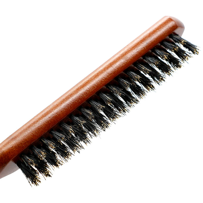 Natural Boar Bristle Hair Fluffy Comb Wood Handle Hair Brush Anti-static Barber Hair Comb Scalp Massage Hairdresser Styling Tool