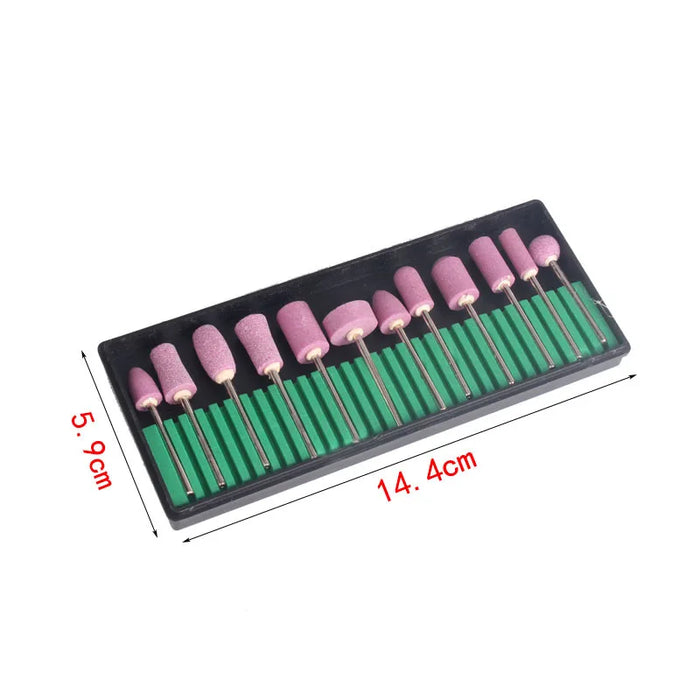 Stainless Steel Nail Art Electric File Drill Bits Polishing Grinding Head Manicure Pedicure Machines  Tool Accessories Set