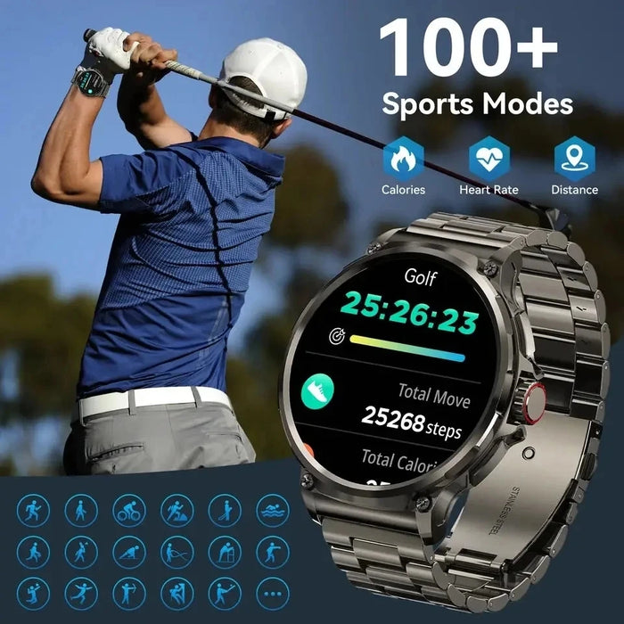 2024 New 1.85 Inch HD Bluetooth Call Smart Watch Men Sports Fitness Tracker Heart Monitor 710mAh Smartwatch For XIAOMI Android