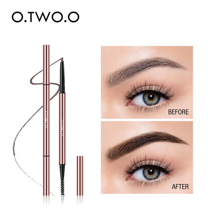 O.TWO.O 3pcs Eyes Makeup Kit Black Eyeliner Stamp Mascara Eyeborw Pencil Long-lasting Waterproof Cosmetic Set Make-up for Women