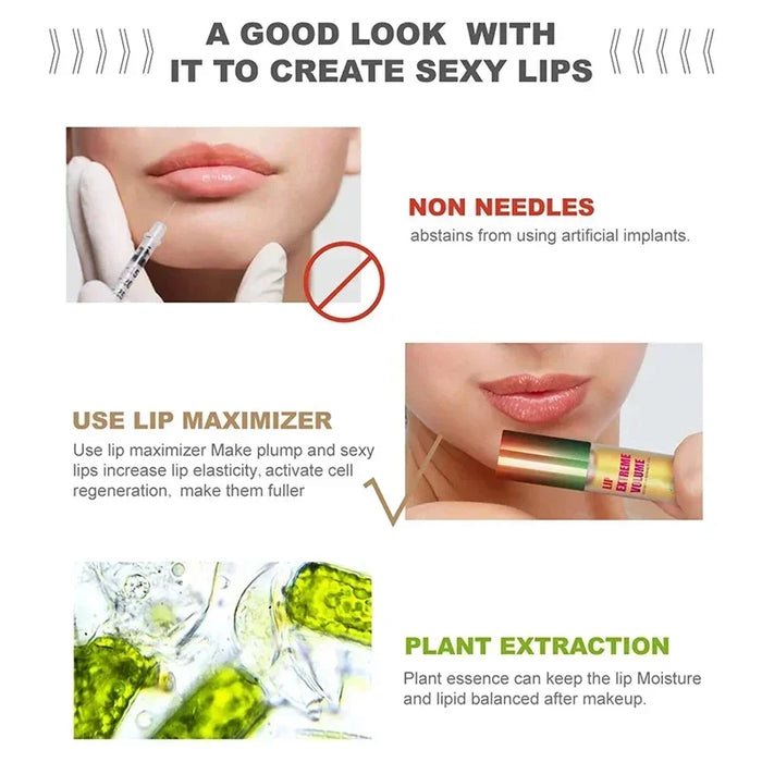 Lip Plump Serum instant Elasticity Essential Lip Oil  balm Brighten Exfoliating Moisturize lip plumper  gloss Lip Care Products