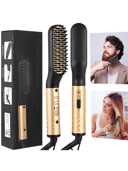 Professional Hair Comb Brush Beard Straightener Multifunctional Hair Straightening Comb Hair Curler Fast Heating Styling Tools