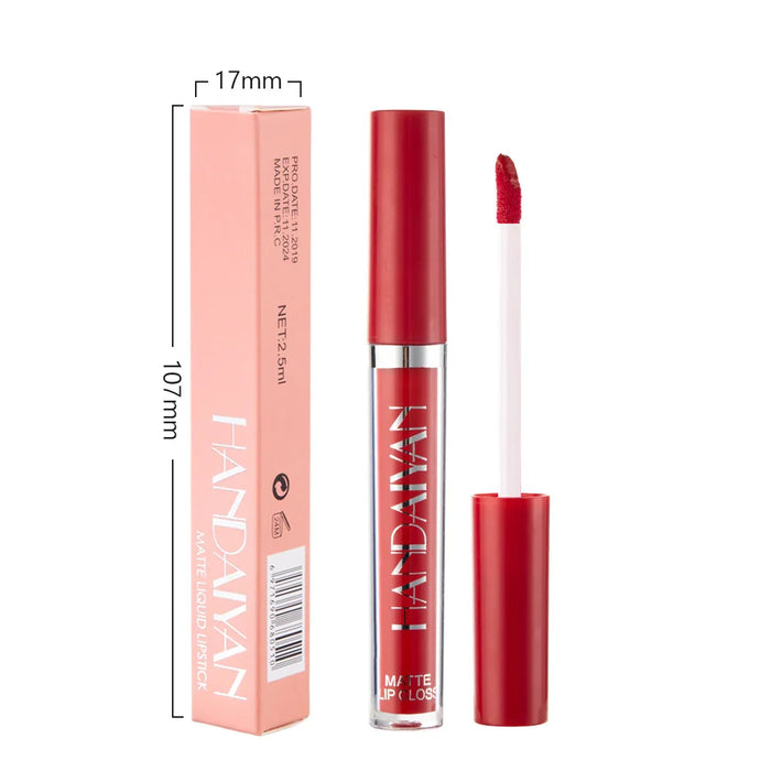 HANDAIYAN Lip Mud Lazy Man Color Mouth Red Lip Glaze Authentic Matte Lip Color Not Easy To Stain Cup Cross  Wholesale