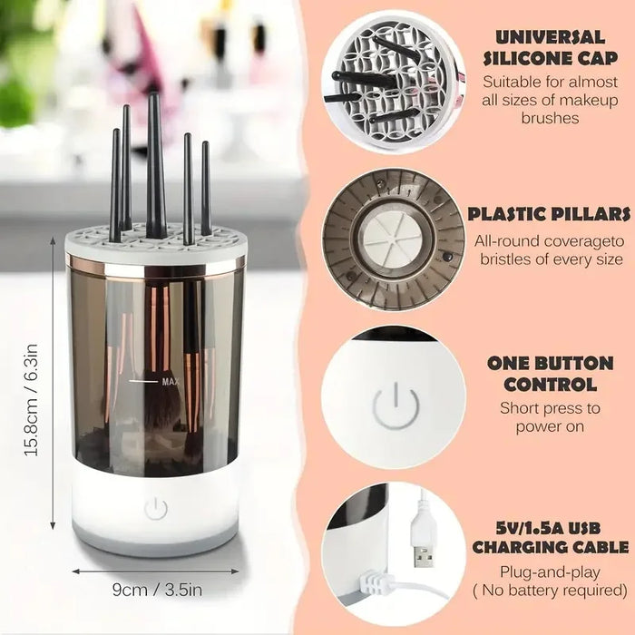 Make-up Brush Cleaner, Lazy Electric Cleaning Brush Quick-dry Tools Make-up Cleaning One