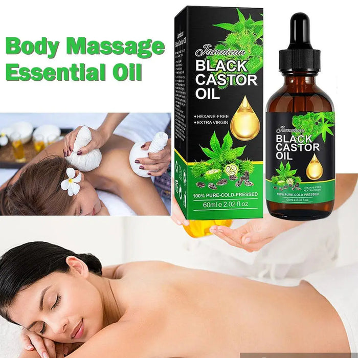 1/2/3/5 Black Castor Oil Nourishes Skin Massage Essential Oil Eyebrows Growth Prevents Skin Aging Hair Care Products