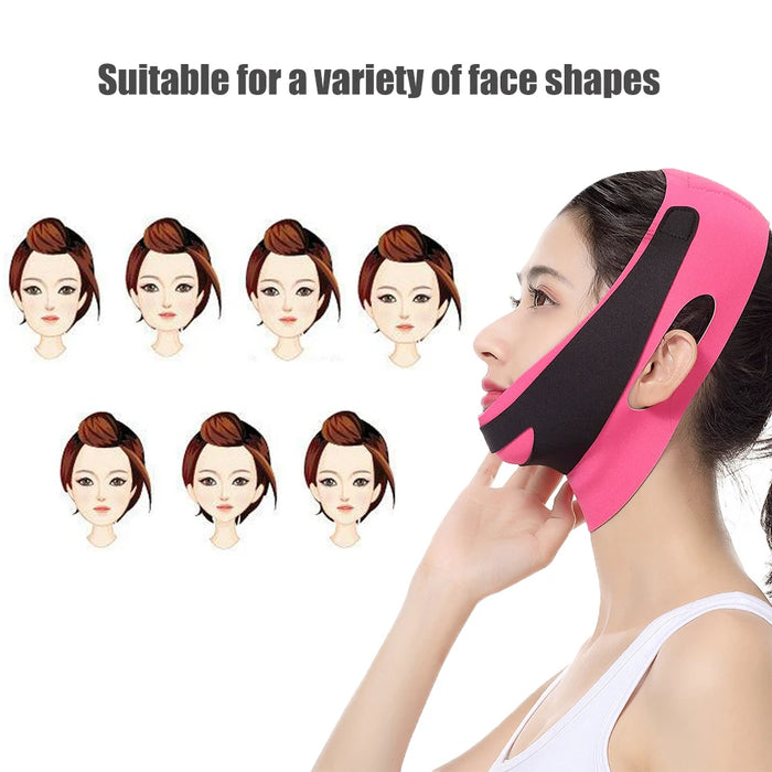 Face Slimming Bandage V Line Facial Shaper Elastic Double Chin Remover Lift Up Belt Face Massager Women Strap Skin Beauty Care