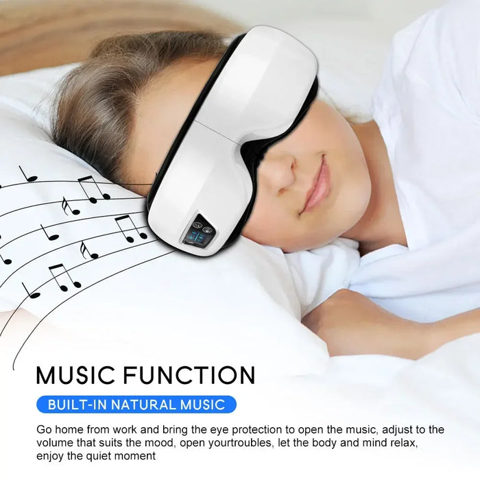 Eye Massager With Heat Smart Airbag Vibration Eye Care Compress Bluetooth Eye Massage Relax Migraines Relief Improve Sleep