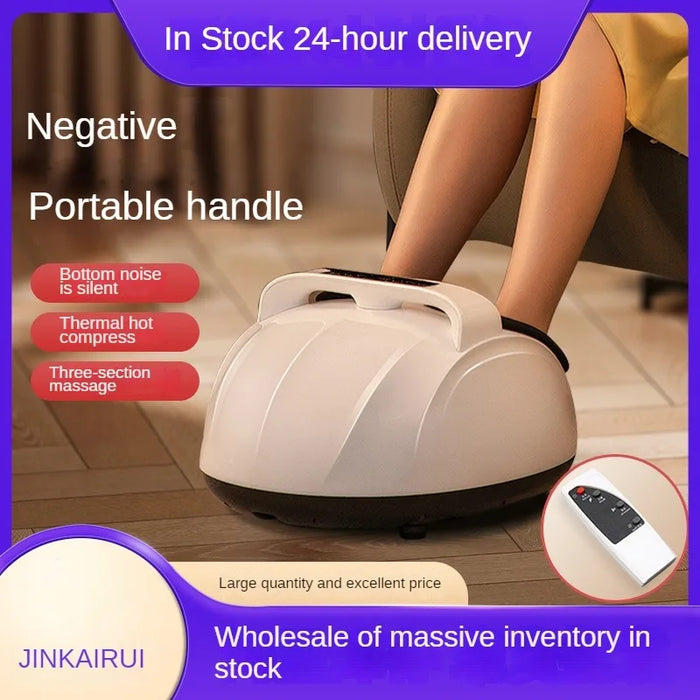 Fully Automatic Foot Massager Machine Airbag Wrapped Massager Household Heating And Kneading Pedicure Instrument With Handle