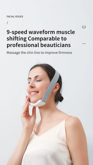 EMS V-Face Double Chin Reducer Face Massager Face Shape Facial Lifting Slimming Microcurrent Beauty Device Skin Tightening