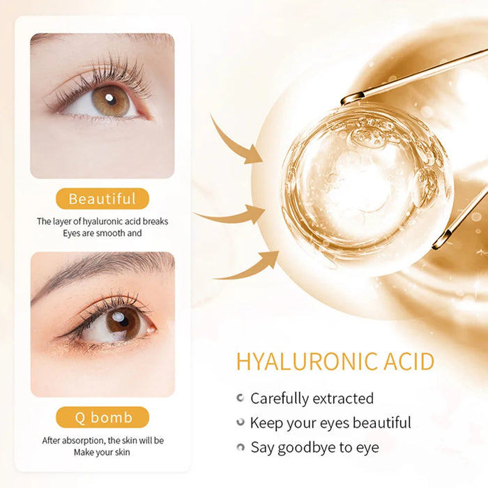 24K Gold Moisturizing Eye Cream Anti Wrinkle Fade Dark Eye Circles Hyaluronic Acid Eye Cream Health Beauty Skin Care Product