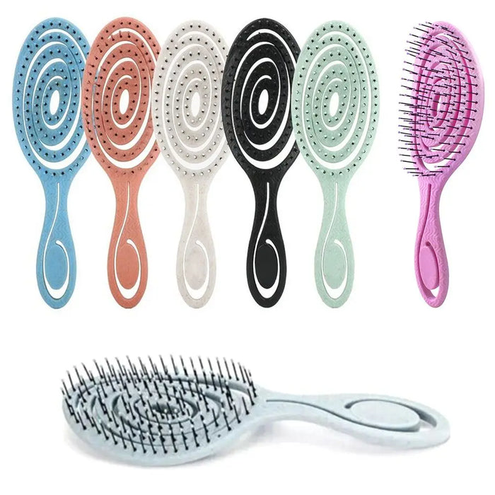 Elastic Massage Comb Tangled Hair Comb Detangling Hair Brush Hollow Out Wet Curly Hair Brushes Barber Comb Salon Styling Tools