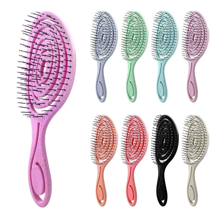 Elastic Massage Comb Tangled Hair Comb Detangling Hair Brush Hollow Out Wet Curly Hair Brushes Barber Comb Salon Styling Tools