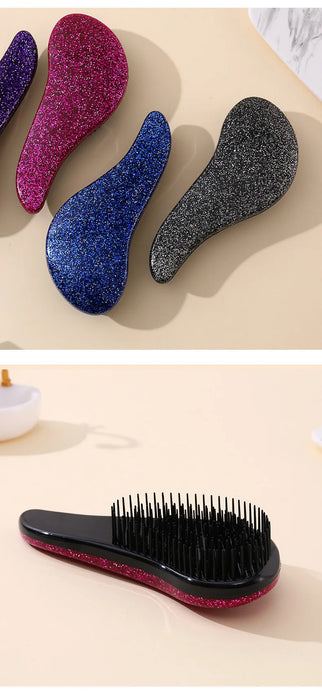 Anti Static Massage Hair Brush Tangles Detangle Shower Massage Hairbrush Comb Salon Hair Styling Tool Magic Handle Comb