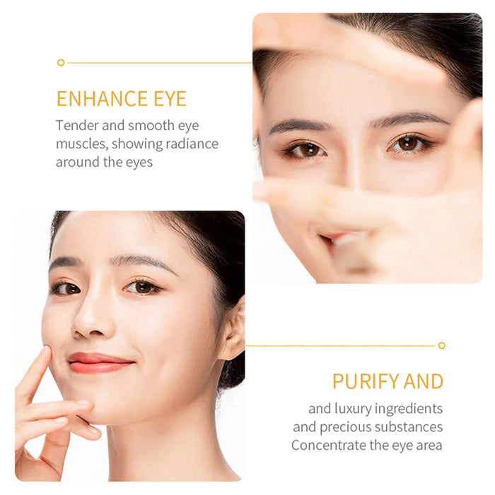 24K Gold Moisturizing Eye Cream Anti Wrinkle Fade Dark Eye Circles Hyaluronic Acid Eye Cream Health Beauty Skin Care Product