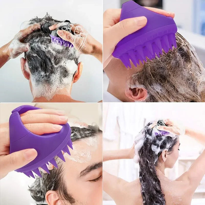 Scalp Massage Shampoo Brush Head Massager Clean Scalp Comb Hair Washing Brush Scalp Exfoliator Brush Head Scrubber Tools New