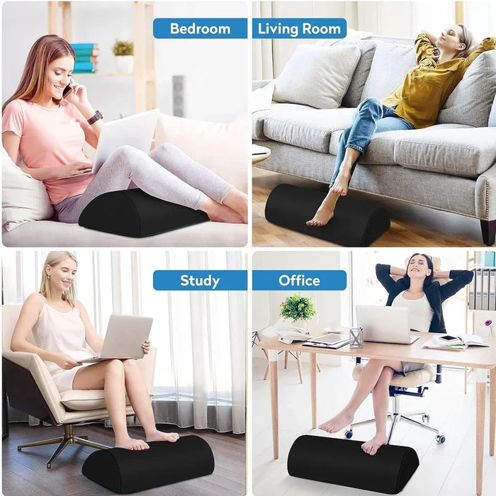 1Pc Foot Rest for Under Desk at Work-Ergonomic Design Foot Stool for Fatigue&Pain Relief with Memory Foam,Non Slip Bead,Washable