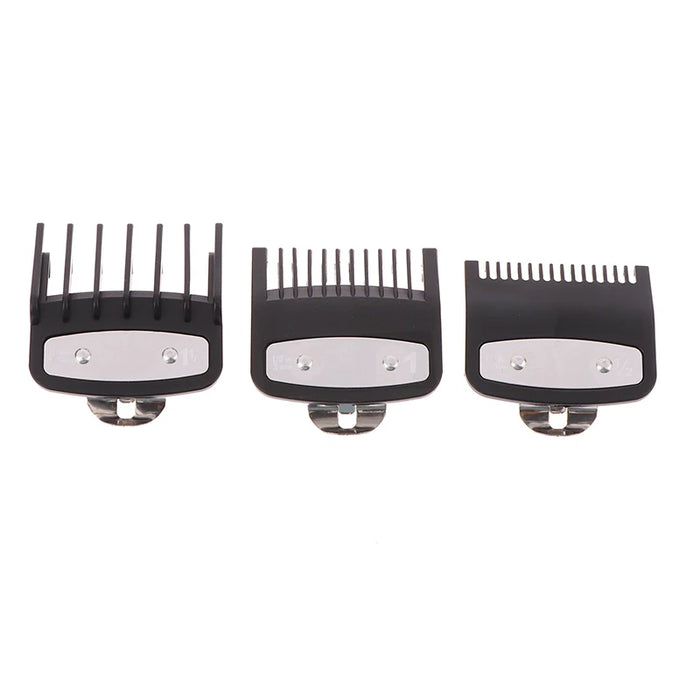 3 Pcs Hair Clipper Guards Guide Combs Trimmer Cutting Guides Styling Tools Attachment Compatible 1.5mm 3mm 4.5mm