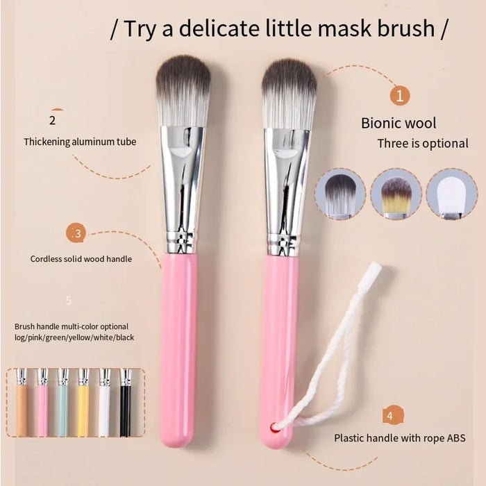 Mini Skin Care Brush SPA Professional Wool Fiber Brush Head Facial cleansing brush  Face Cosmetic Tool Facial Mask Brush