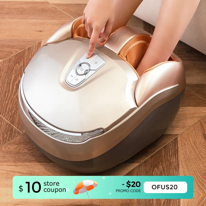 MARESE M7 Plus Electric Foot Massager Machine With Deep Vibration Massage Heated Rolling Kneading Air Compression Healthy Gift