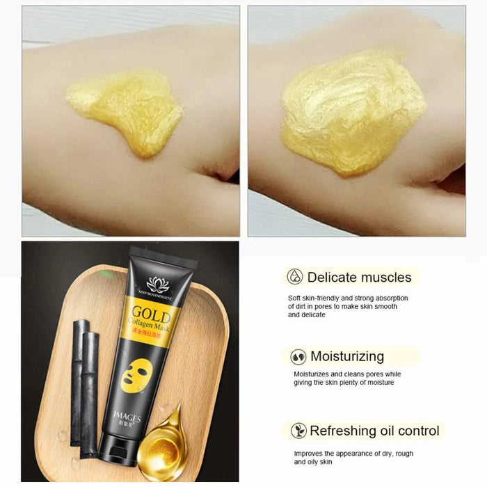 Deep Cleansing Gold Collagen Peel Off Mask Blackhead Remove Whitening Lifting Firming Skin Anti Wrinkle Golden Face Mask