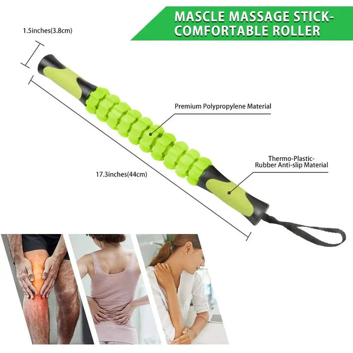 Muscle Roller Massage Stick for Athletes, Body Massager Soreness, Cramping Pain Tightness Relief Helps Legs Back Recovery Tools