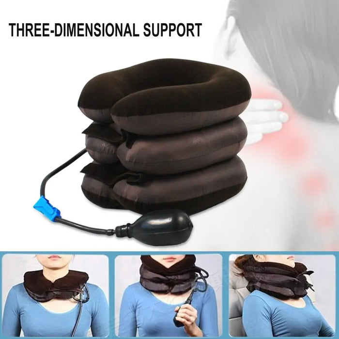 Massager Inflatable Neck Cervical Vertebra Traction Brace Device Unit For Headache Head Back Shoulder Neck Pain Health Care