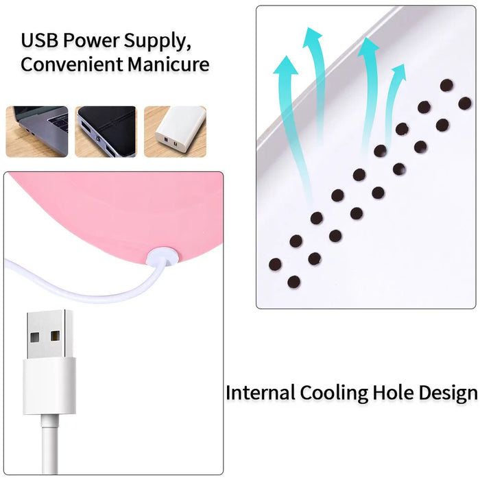 LULAA USB 18 UV Lights Drying Lamp For Curing Gel LED Nail Phototherapy Machine Professional Manicure Tool Salon Equipment