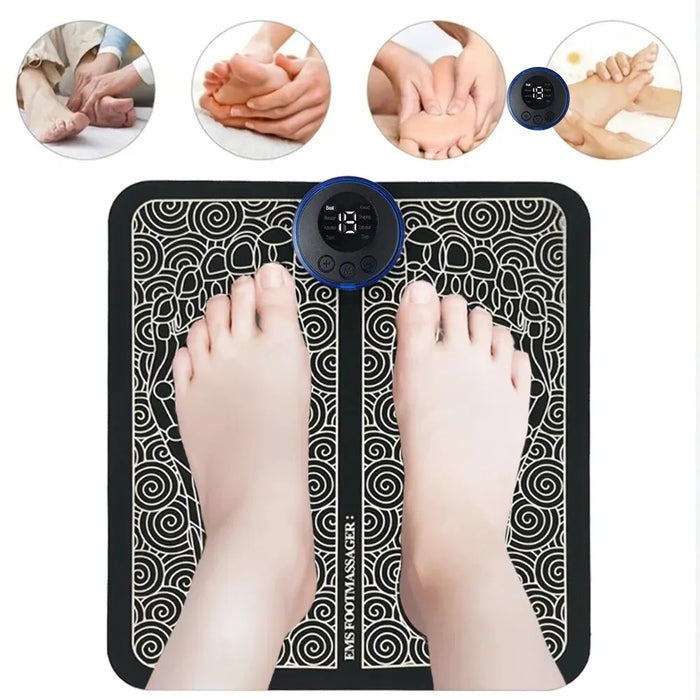 Electric Foot Massage Mat Relaxes Foot Acupoint Massage Mat Improves Blood Circulation 8 Modes 19 Level Relaxation USB Charging