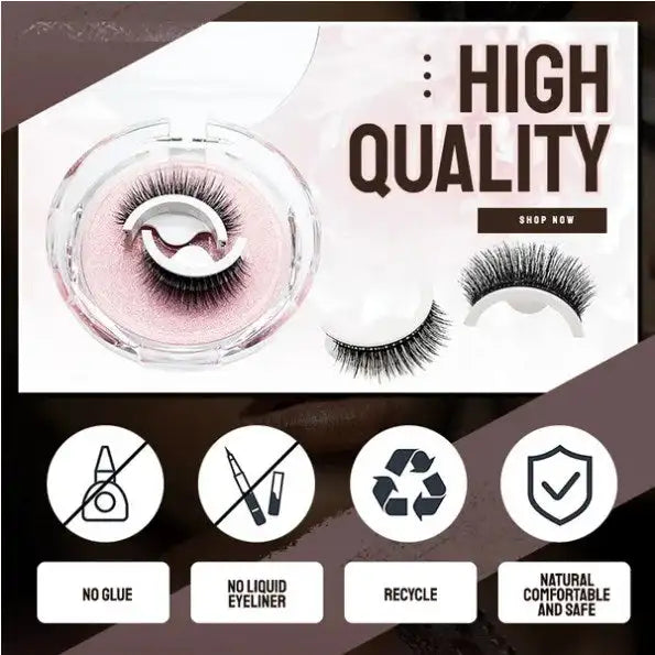 Self Adhesive Eyelashes Reusable Self Adhesive Eyelashes Reusable Adhesive Eyelashes Natural Look Waterproof Glueless Eyelashes