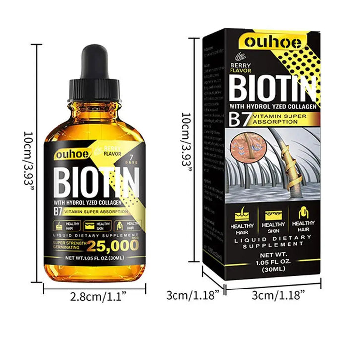 Nutrition Biotin Liquid Drops Essential Oil Collagen B7 Vitamin Oil Trengthen Hair Root Anti Hair Weak Treatment