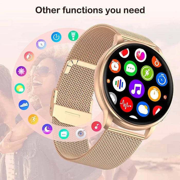 Bluetooth Call Smart Watch Women Custom Dial Steel Watches Men Sports Fitness Tracker Heart Rate Smartwatch For Android IOS Y33